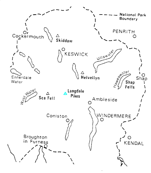 Map around the area of Kendal